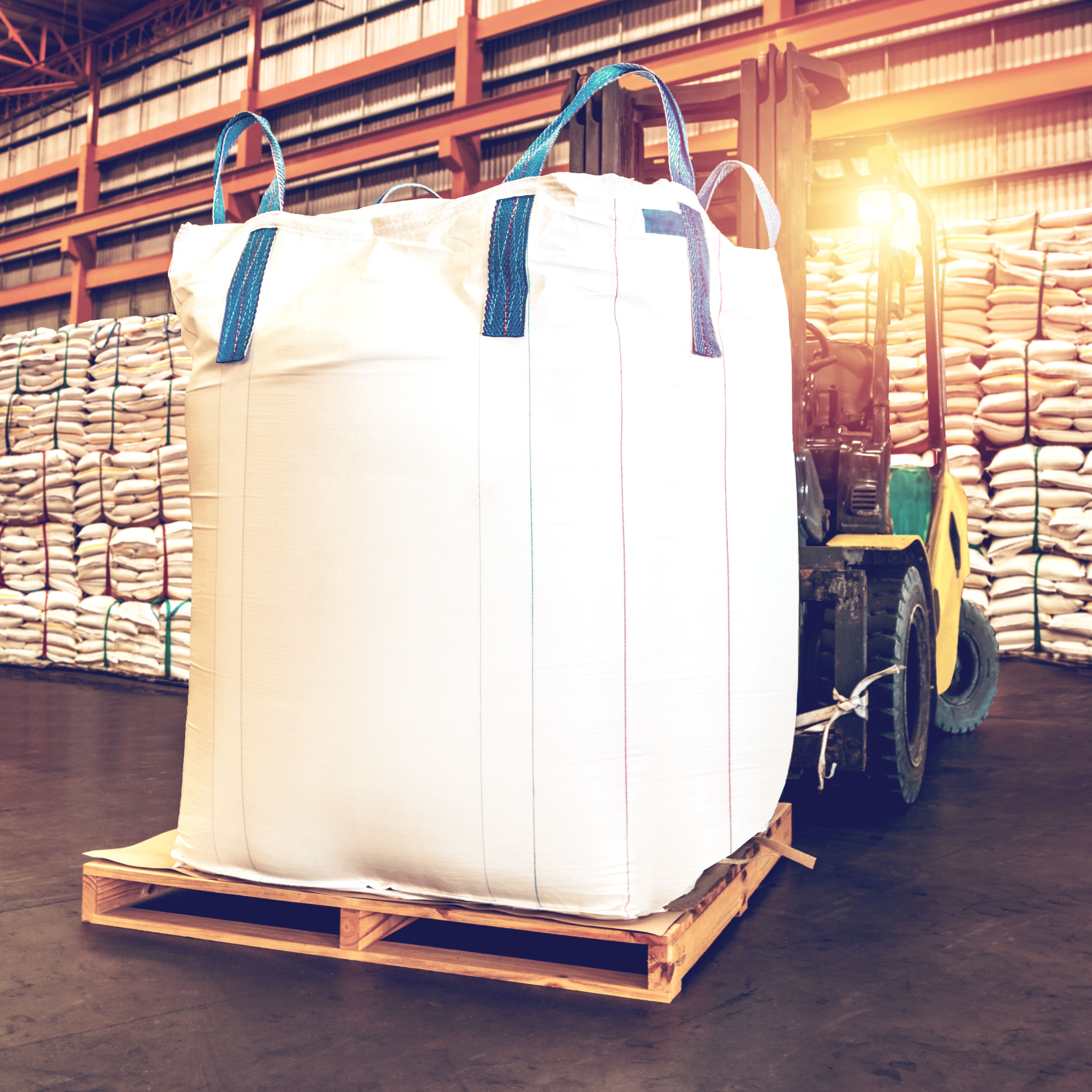 Jumbo bag of drilling fluid additive on pallet