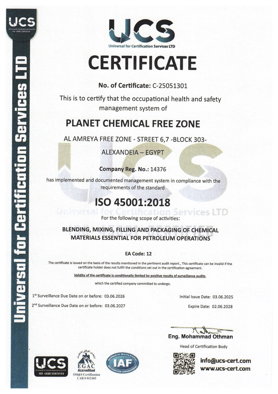 ISO 45001 certificate